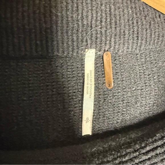 Free People Black High Neck Ottoman Slouchy Tunic Sweater Size Small - Picture 6 of 9